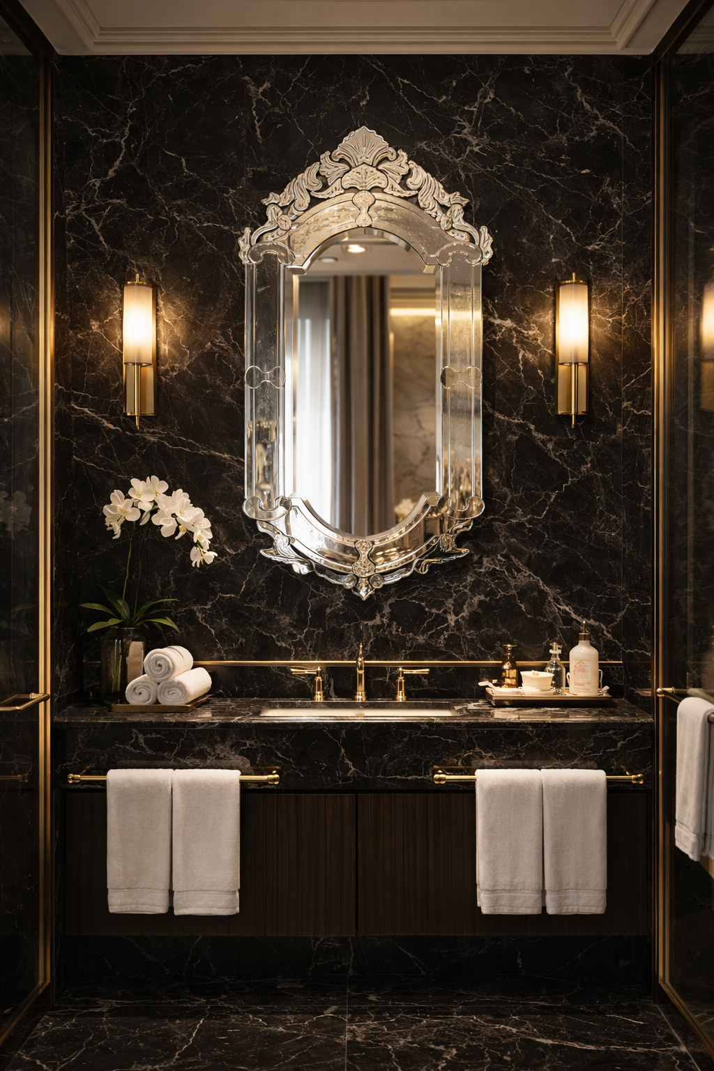 Elegant Crest Hall Mirror thumbnail